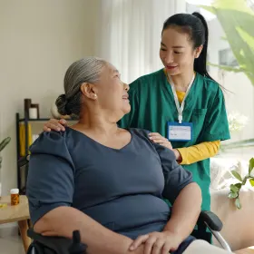 caregiver with senior